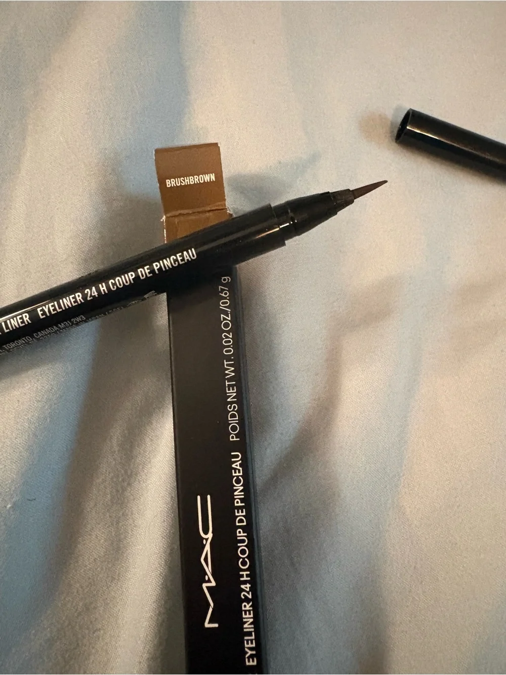 MAC Brushstroke 24-Hour Brush eye Liner - Brunette Brushbrown new